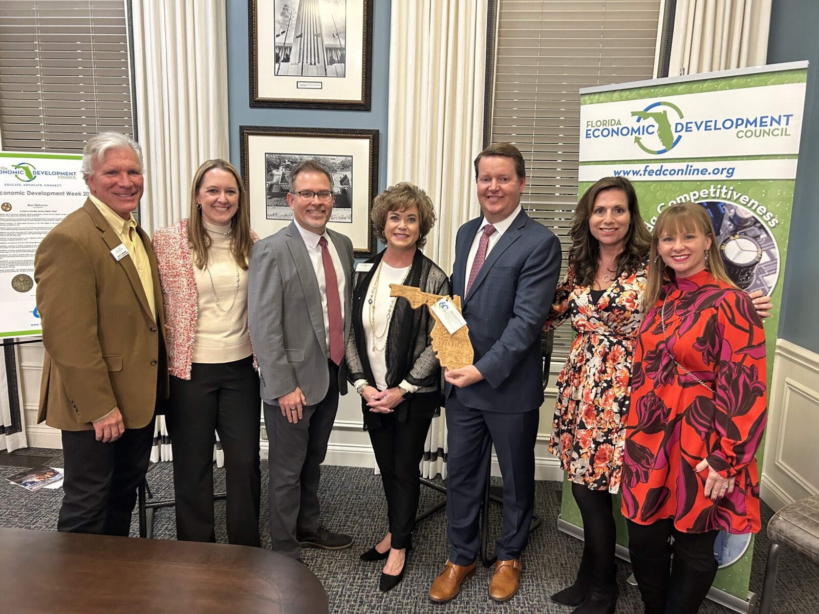 Economic developers from across the state with Sean Malott, President and CEO of CFDC and Dave Shepp, CFDC Vice-Chair and Partner with The Southern Group.